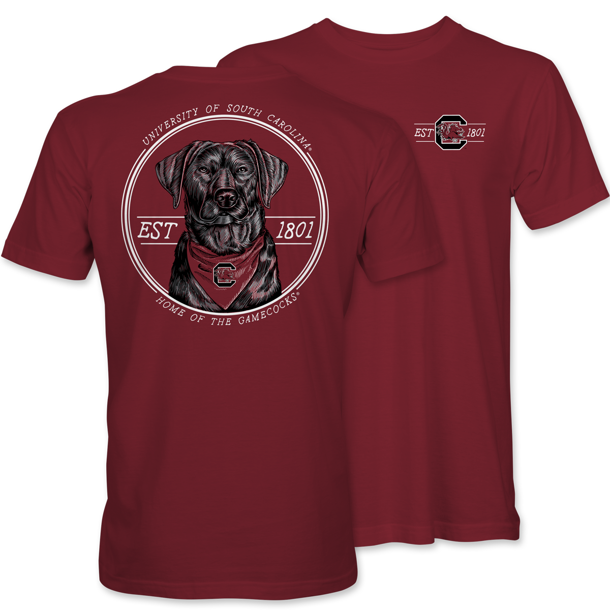 Gamecocks Bandana Lab T-Shirt – Garnet