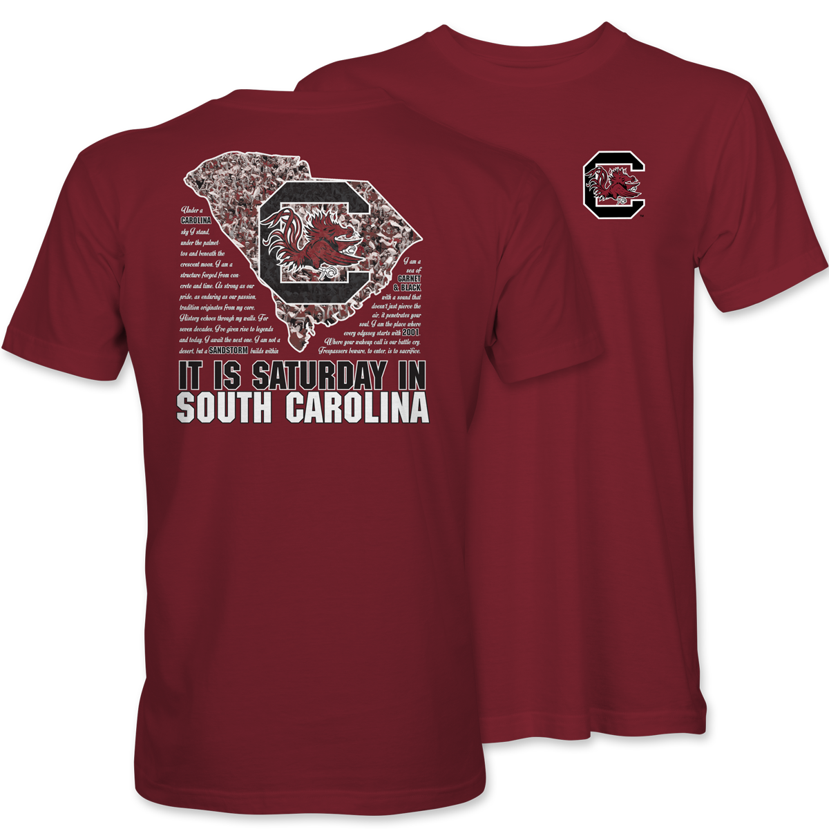 Saturday in South Carolina T-Shirt – Garnet