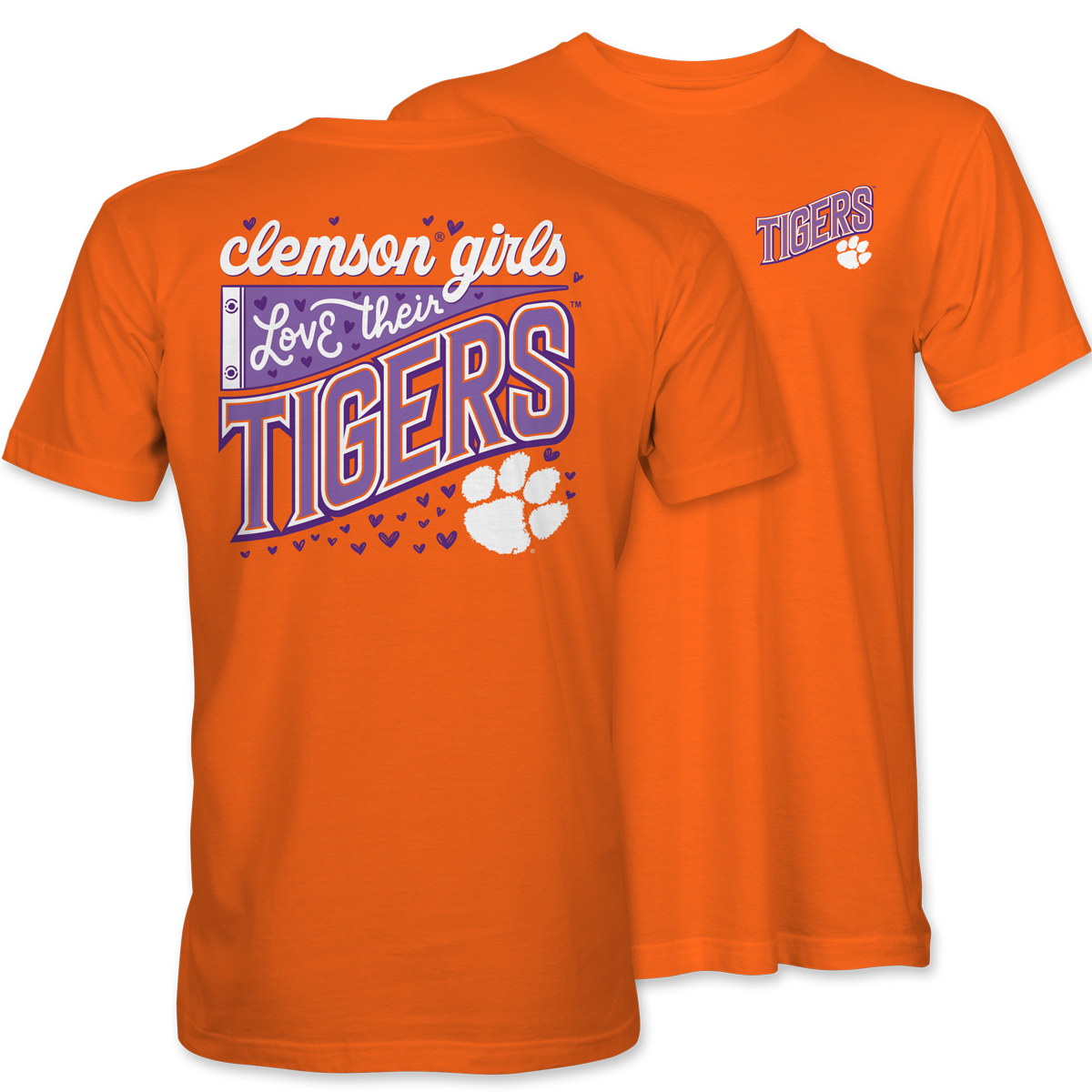 Clemson Girls Love Their Tigers T-Shirt – Orange