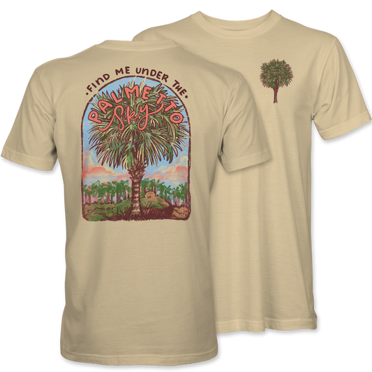 Painted Palmetto Sky T-Shirt – Natural
