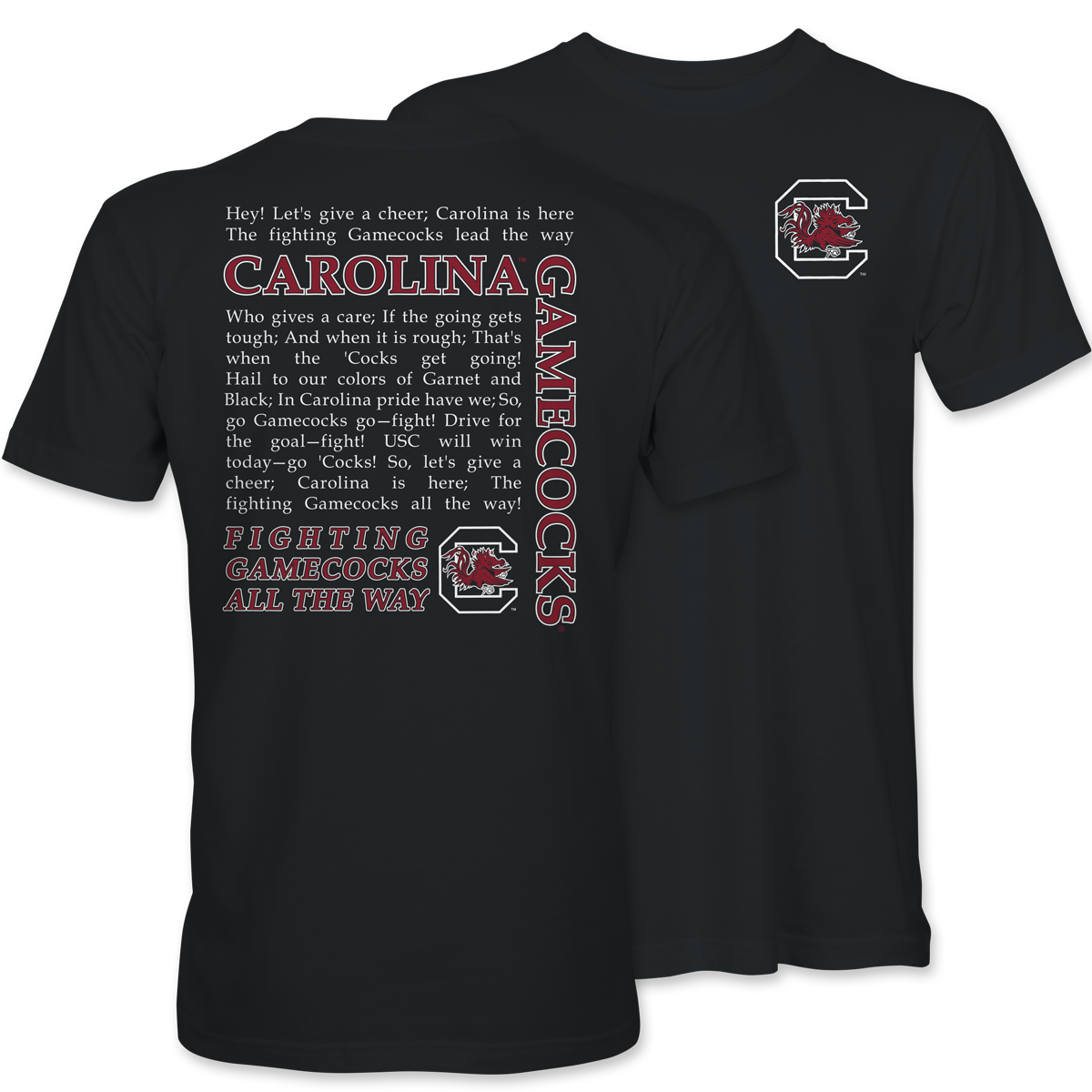 Gamecocks Fight Song Short Sleeve T-Shirt – Black