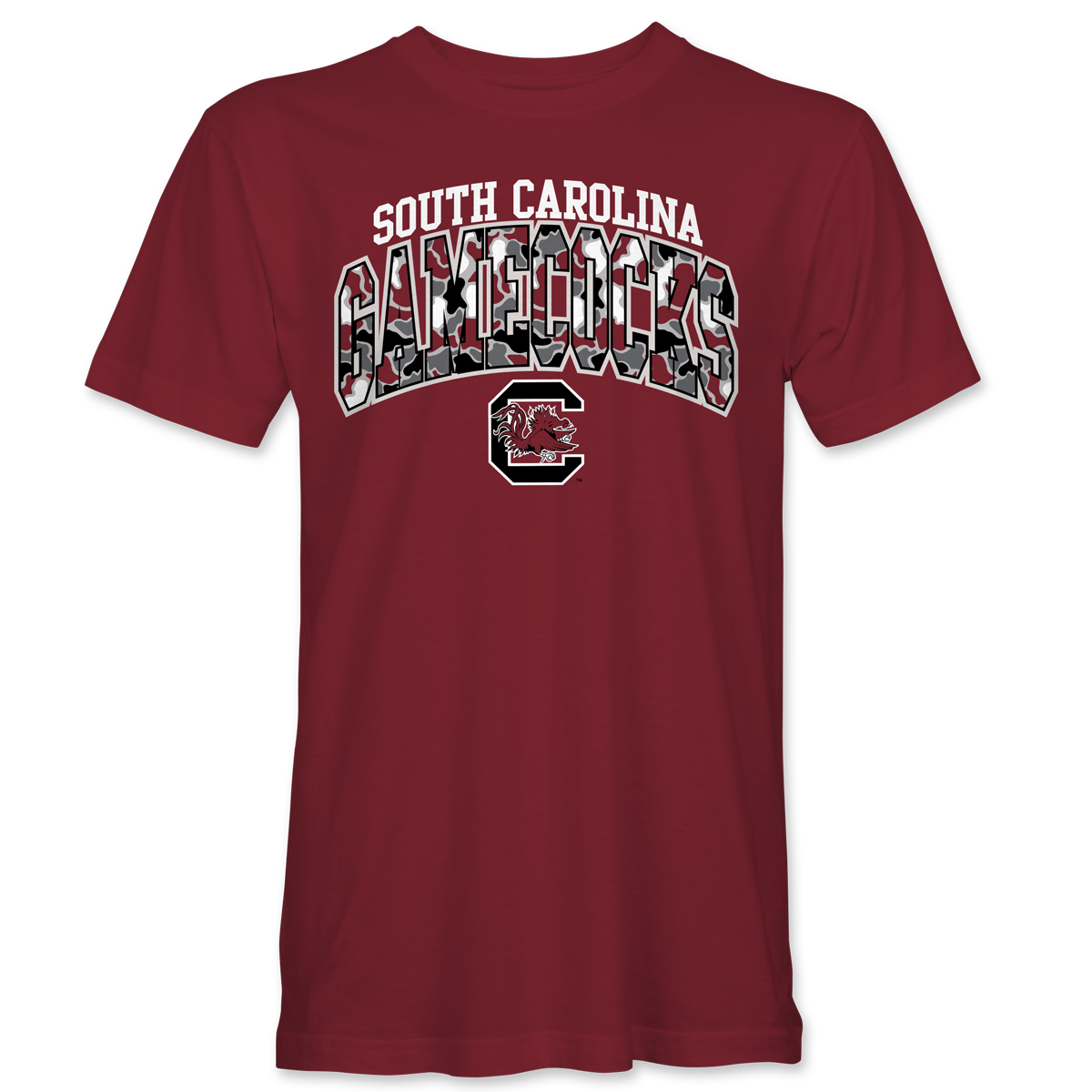 Gamecocks Duck Camo Arch T-Shirt – Garnet