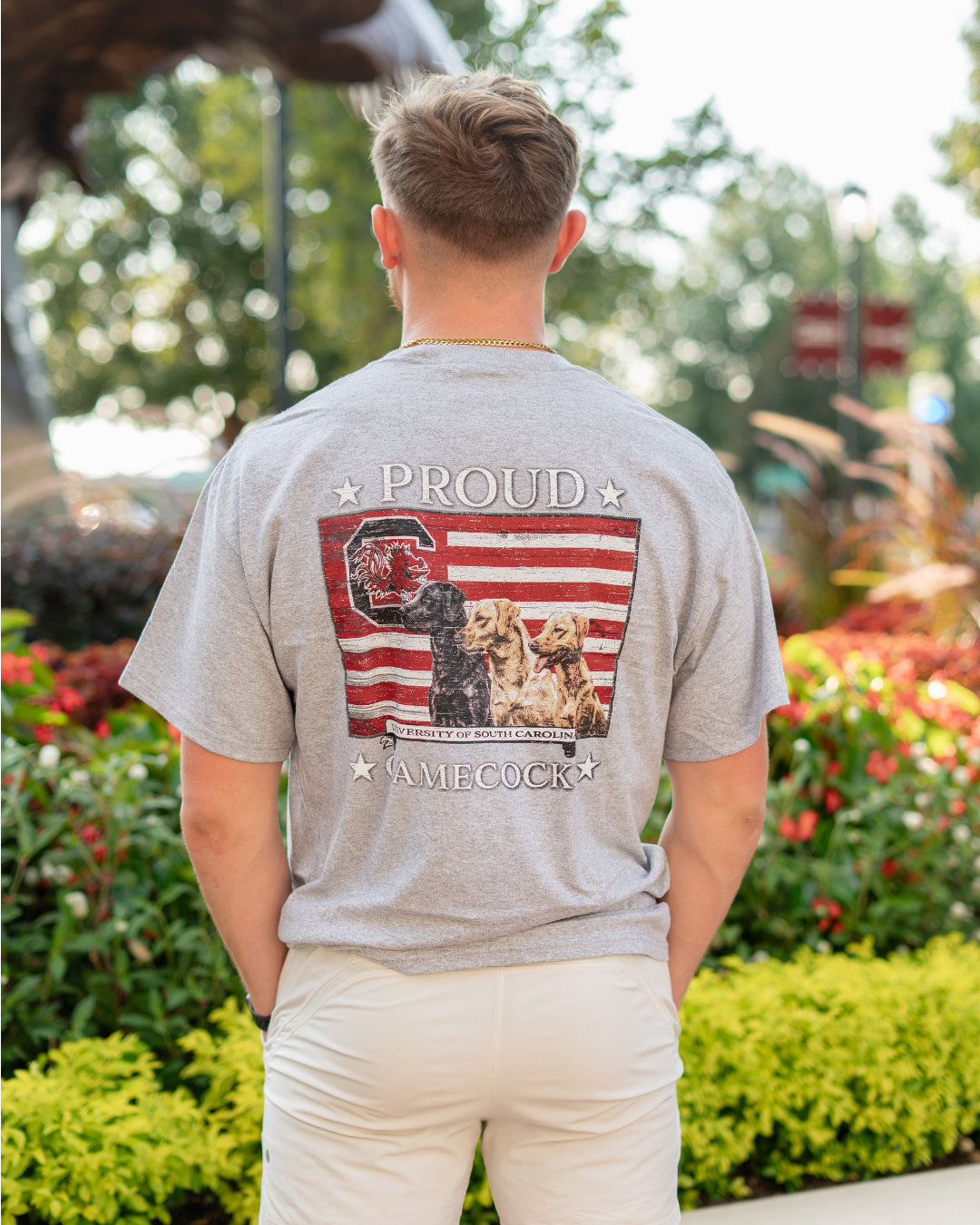 Proud Gamecocks Labs Short Sleeve T-Shirt – Light Steel