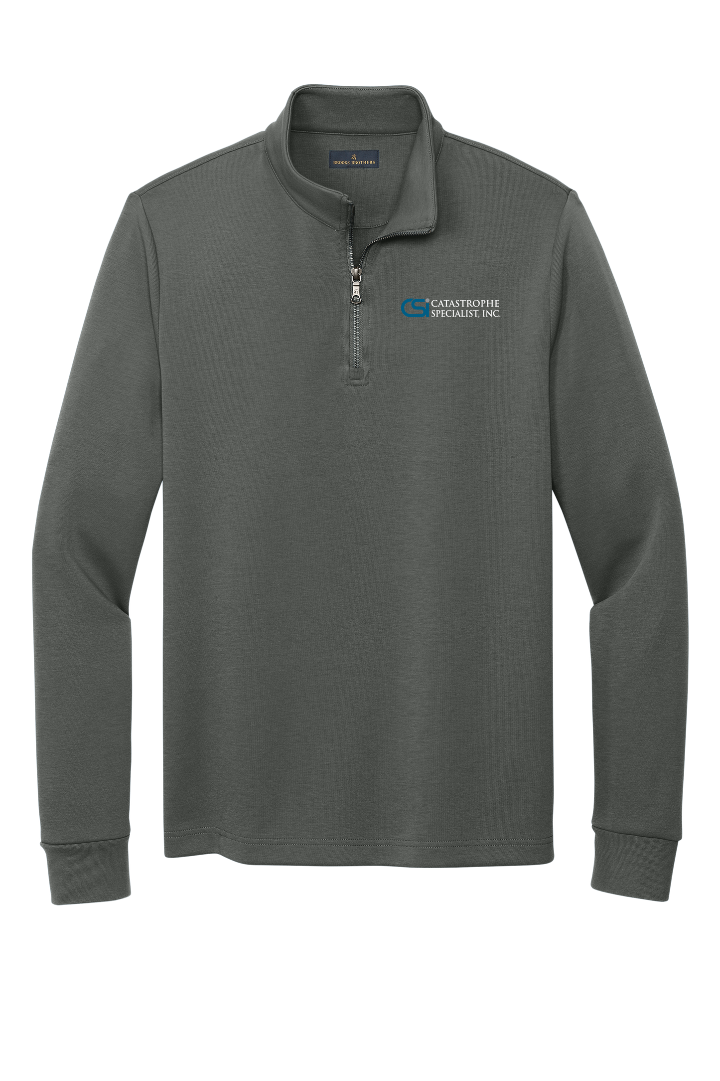 CSI Catastrophe Specialist, Inc Brooks Brothers® Double-Knit 1/4-Zip - Grey