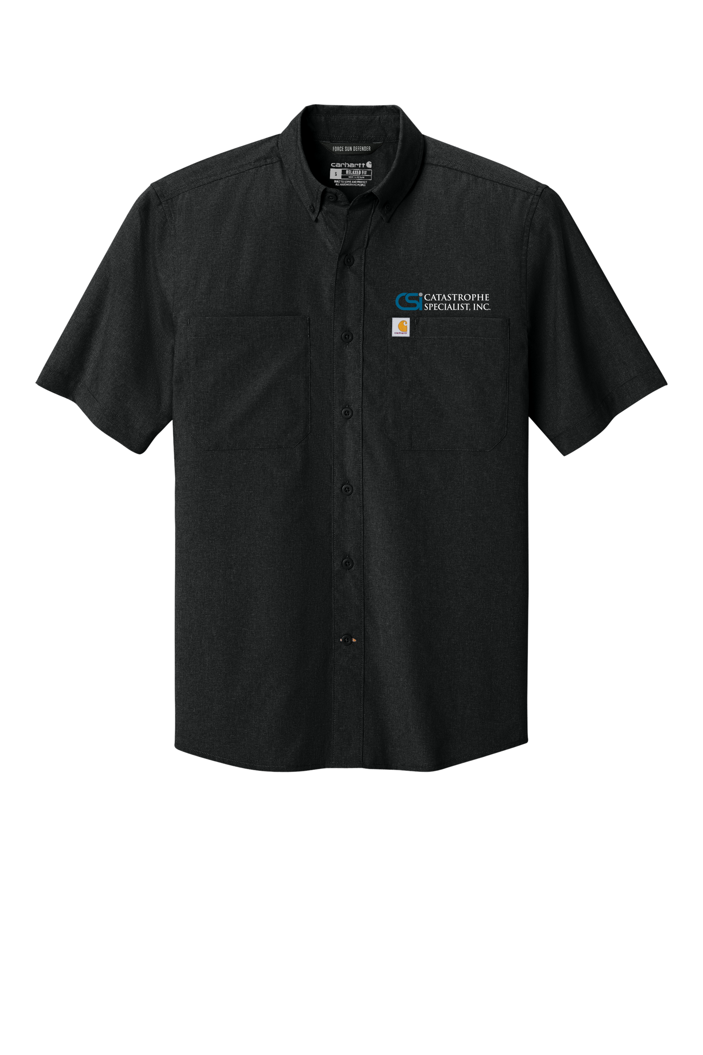 CSI Catastrophe Specialist, Inc Carhartt Force® Sun Defender™ Short Sleeve Shirt - Black