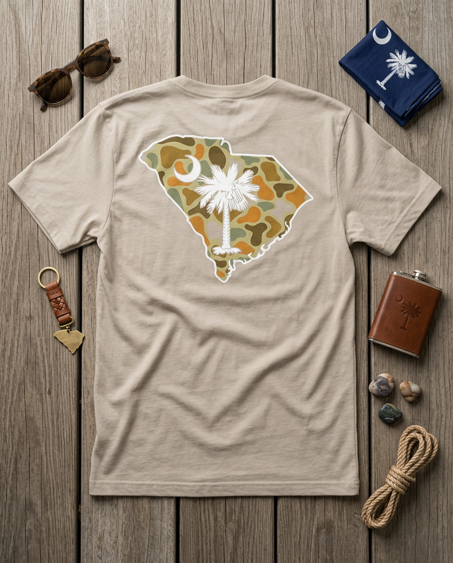 Duck Camo Palmetto State T-Shirt – Sand