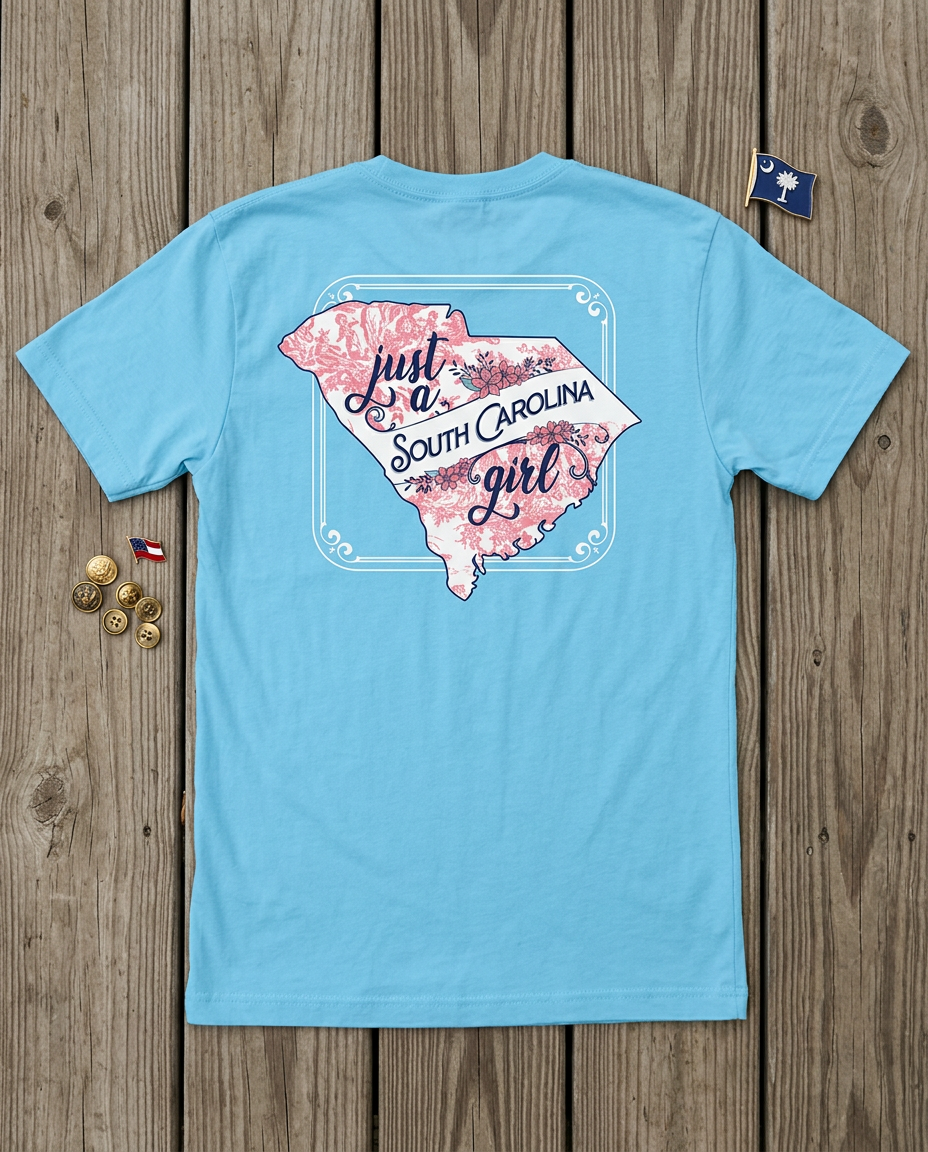 Just a South Carolina Girl T-Shirt – Sky