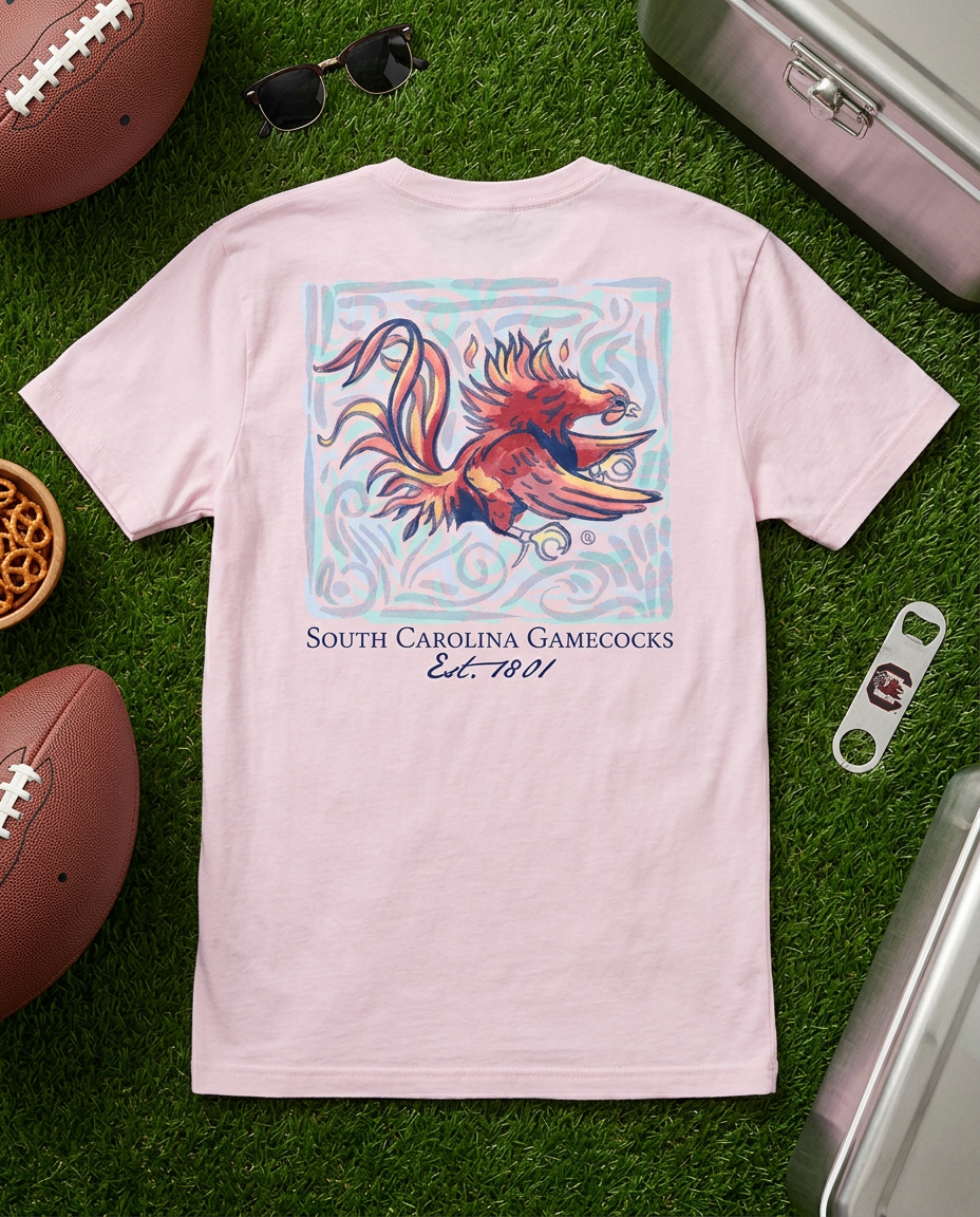 Watercolor Gamecock Tee