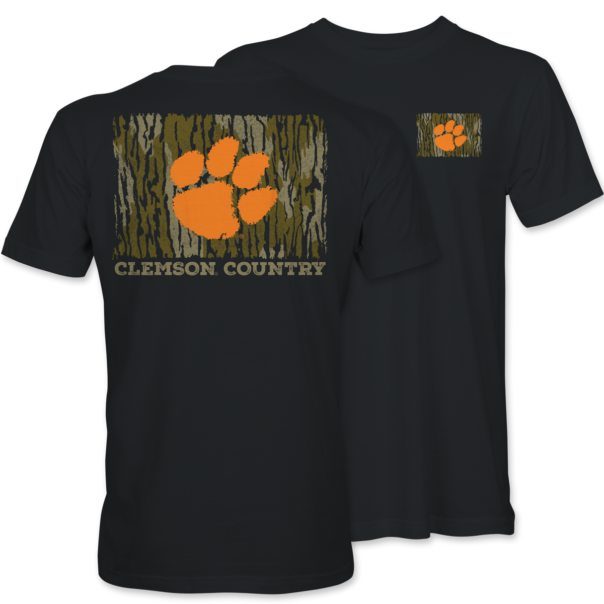 Clemson Country Camo Flag T-Shirt – Black
