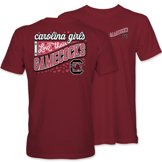 Carolina Girls Love Gamecocks T-Shirt – Garnet