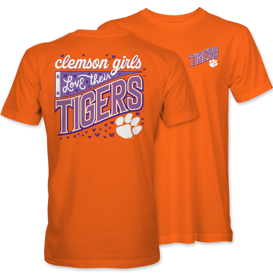 Clemson Girls Love Their Tigers T-Shirt – Orange