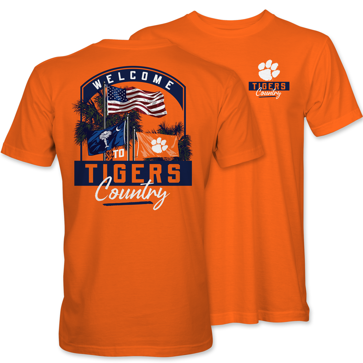 Clemson Welcome to Tigers Country T-Shirt – Orange