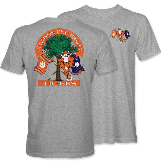Clemson Crossflags T-Shirt – Light Steel