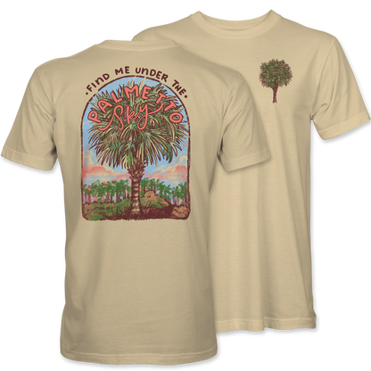 Painted Palmetto Sky T-Shirt – Natural