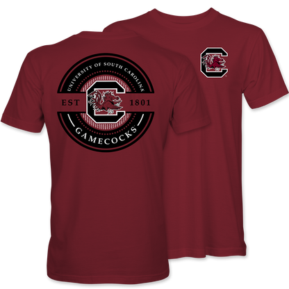 Gamecocks Seersucker Circle T-Shirt – Garnet