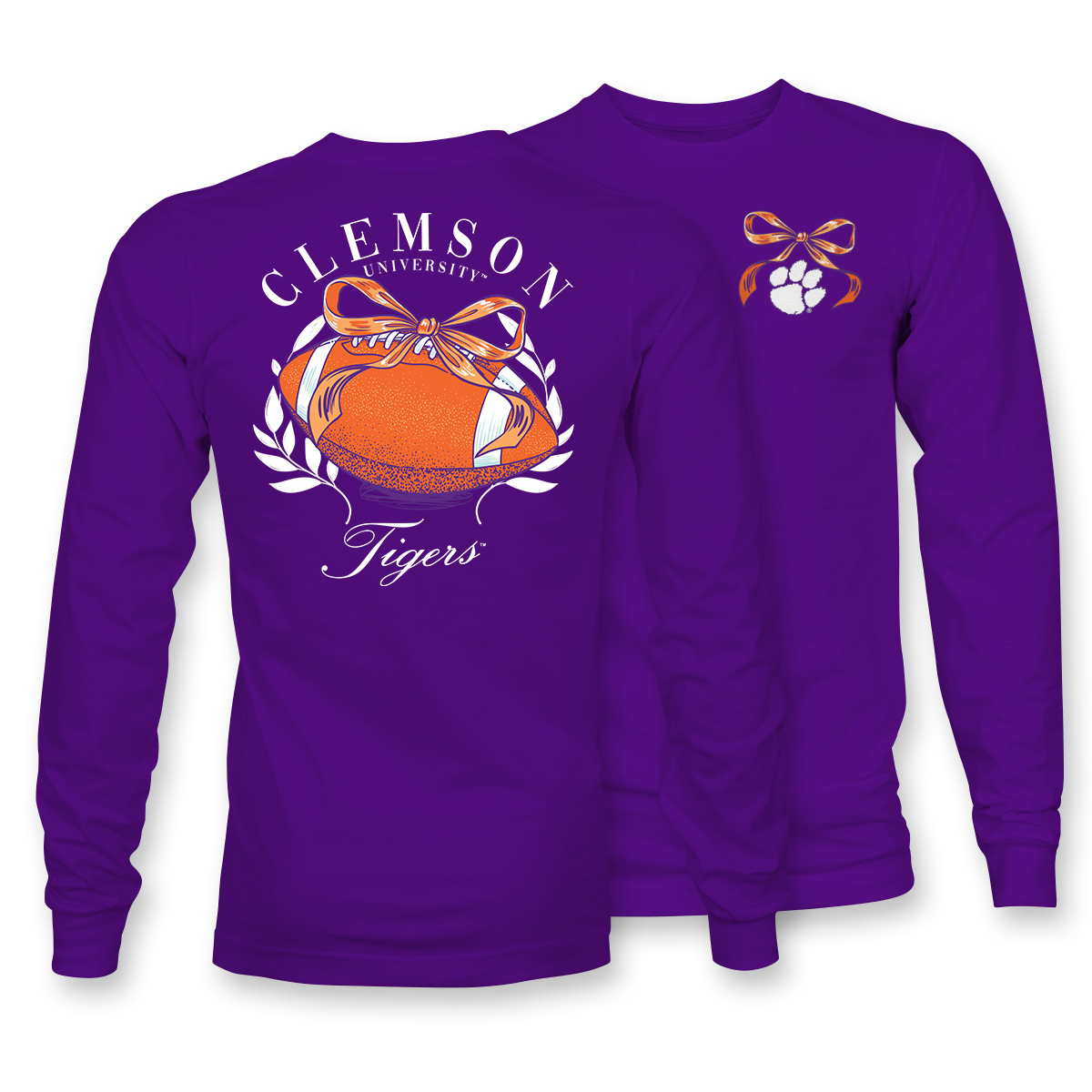 Football Bow CLE - LONG SLEEVE