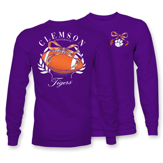 Football Bow CLE - LONG SLEEVE