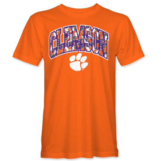 Clemson Duck Camo Arch T-Shirt – Orange