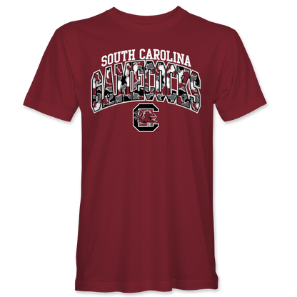 Gamecocks Duck Camo Arch T-Shirt – Garnet
