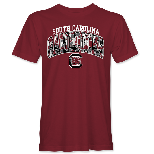 Gamecocks Duck Camo Arch T-Shirt – Garnet