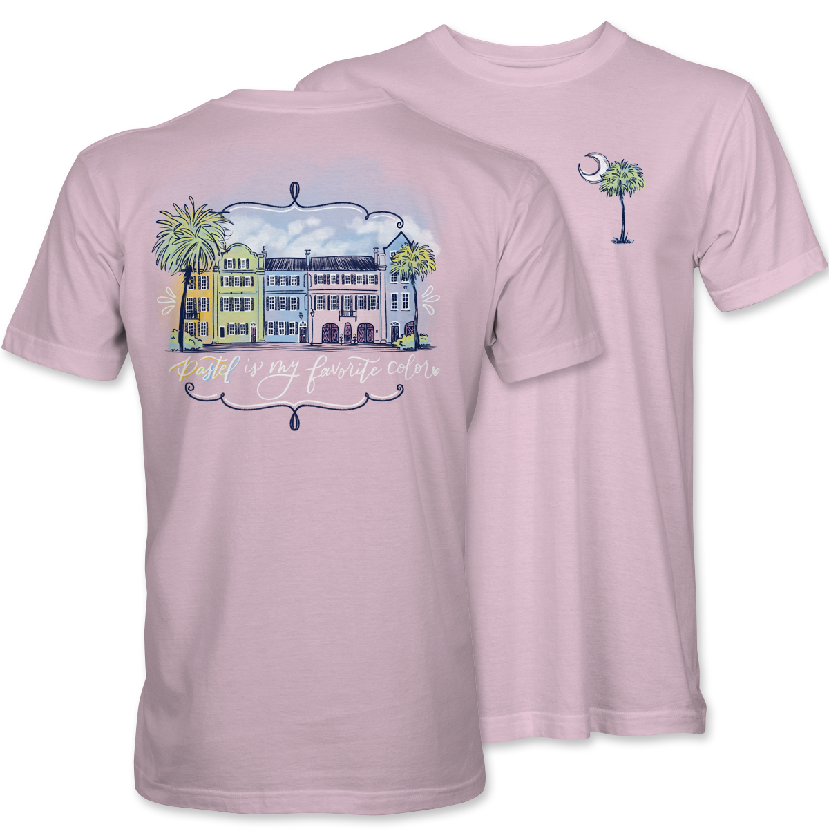 Charleston Rainbow Row Tee