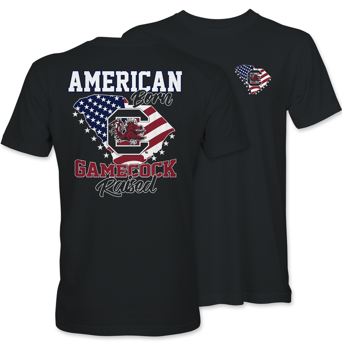 American Born Gamecock Raised Tee