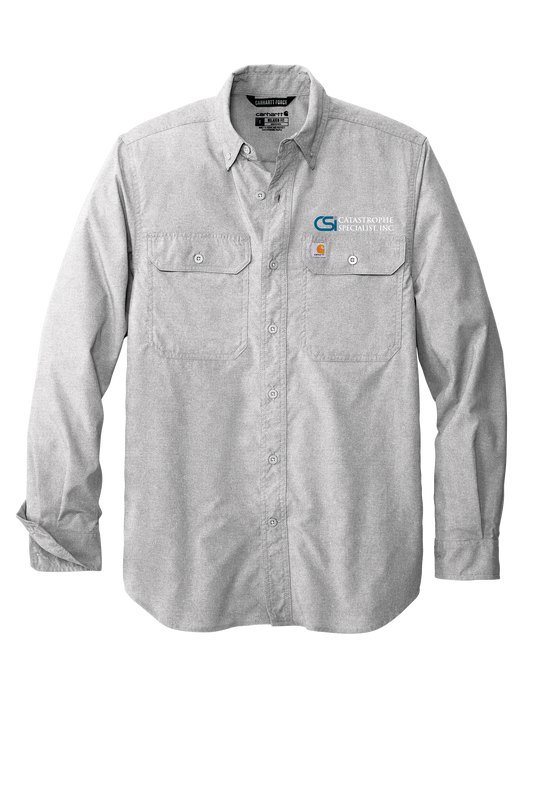 CSI Catastrophe Specialist, Inc Carhartt Force® Solid Long Sleeve Shirt - Steel