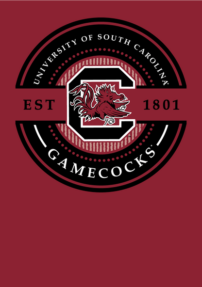 Gamecocks Seersucker Circle T-Shirt – Garnet