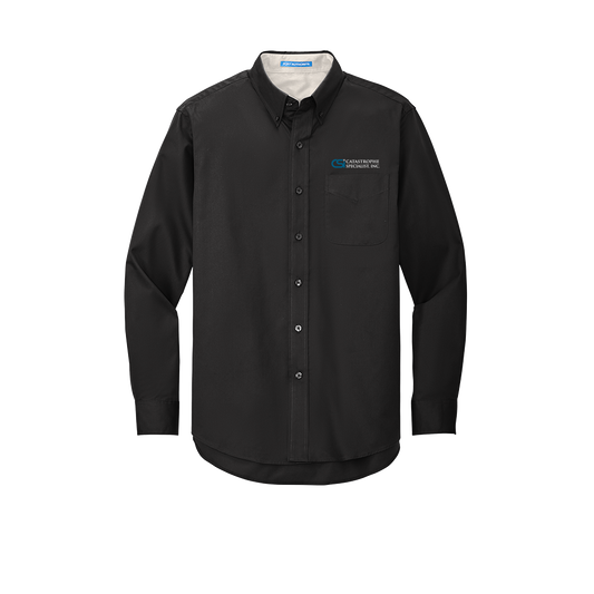 CSI Catastrophe Specialist, Inc Silk Touch™ Long Sleeve Easy Care Shirt - Black