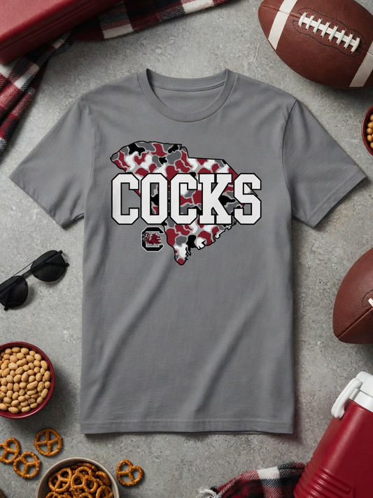 Cocks Duck Camo State T-Shirt – Gravel