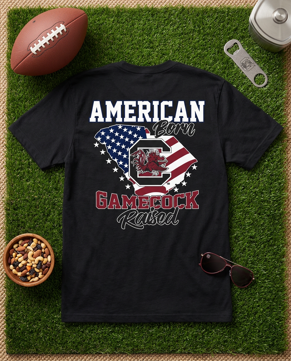 American Born Gamecock Raised Tee