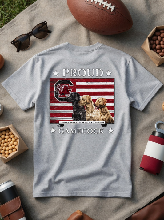 Proud Gamecocks Labs Short Sleeve T-Shirt – Light Steel