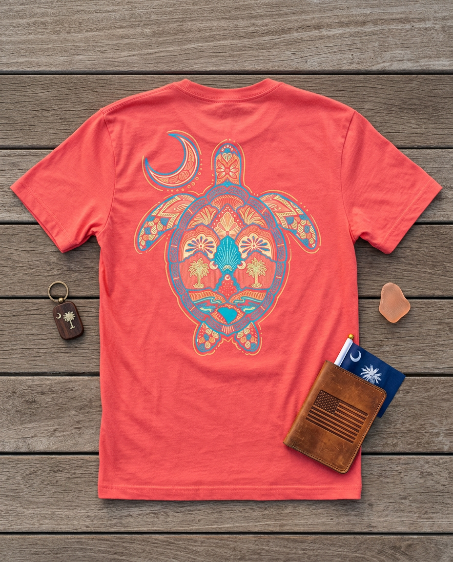 Carolina Girl Turtle - Coral