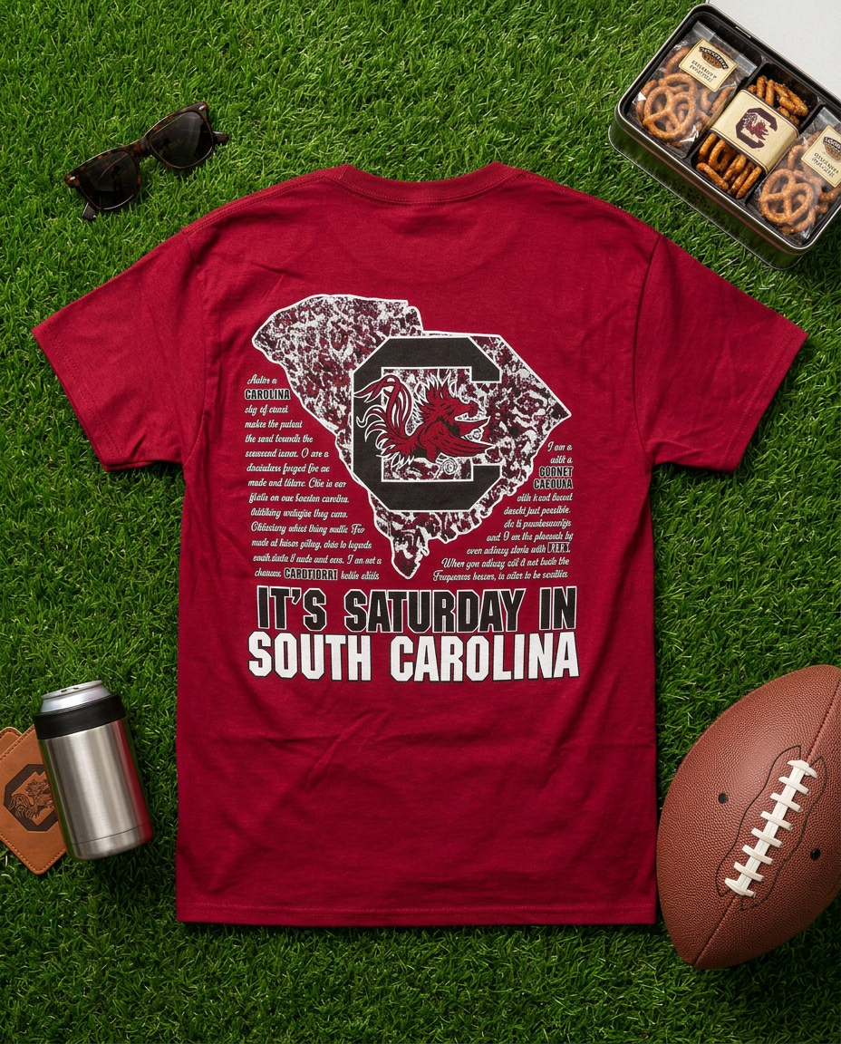 Saturday in South Carolina T-Shirt – Garnet
