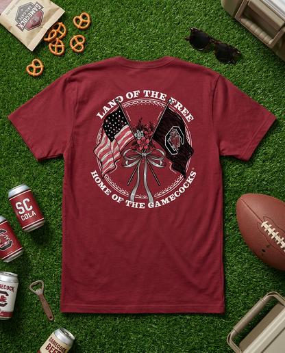 Land of the Free – Home of the Gamecocks Tee