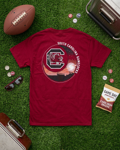Gamecocks Crescent Moon Scene T-Shirt – Garnet