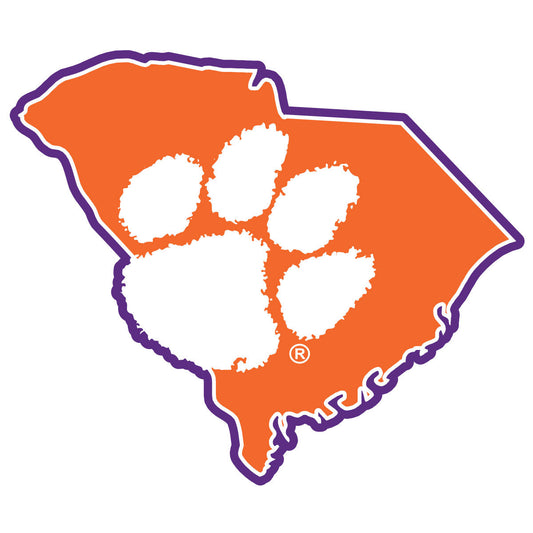 Clemson Logo State Decal