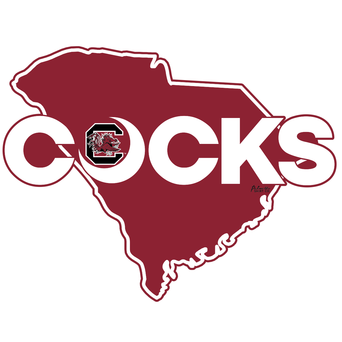 USC Cocks Crescent Moon Decal