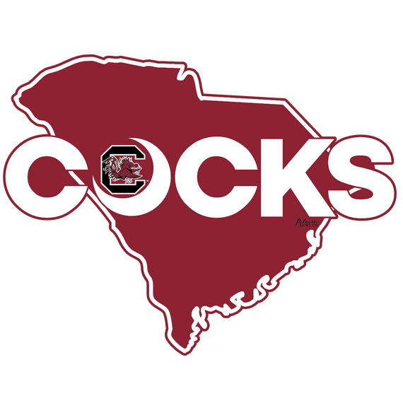USC Cocks Crescent Moon Decal
