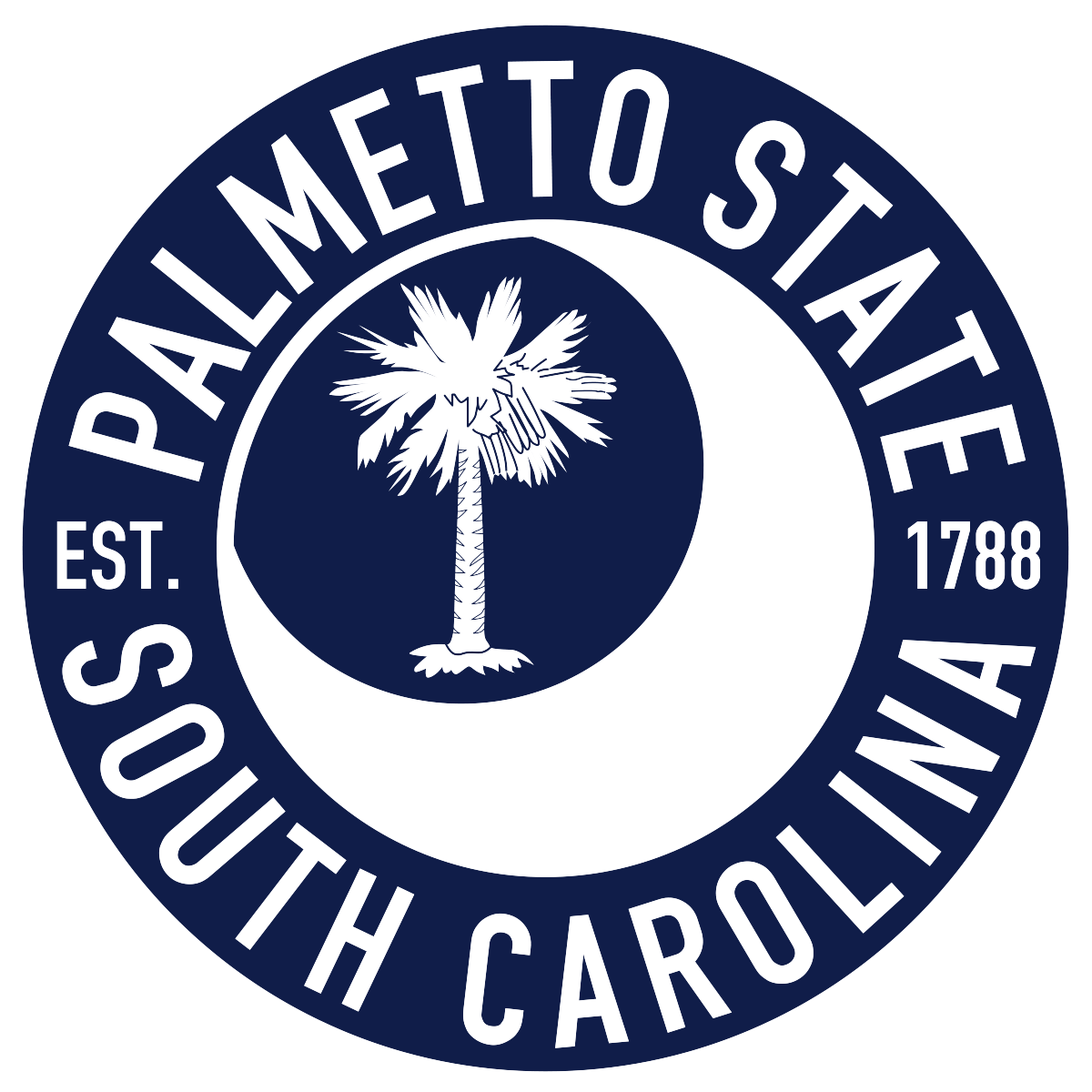 Palmetto Circle Decal