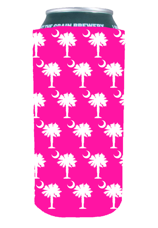 Palmetto Slim Pink Koozie