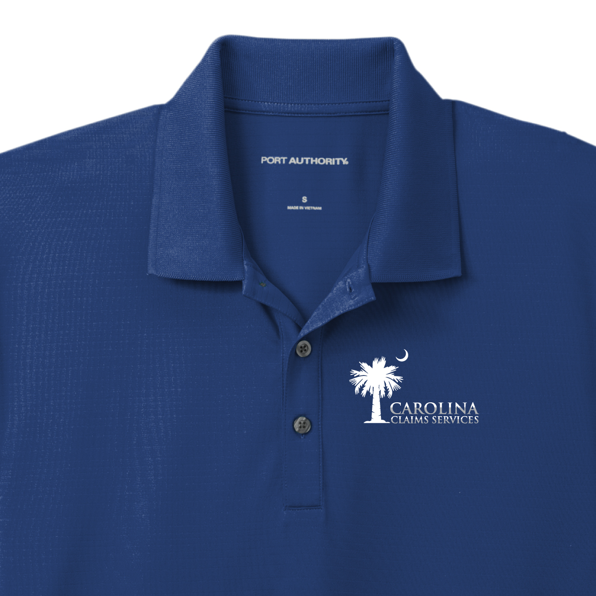 Carolina Claims Services Performance Polo, Men's Blue