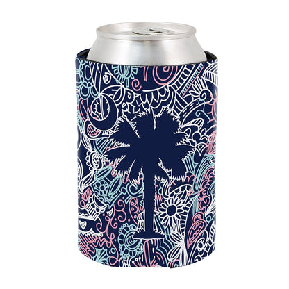 Doodle Palmetto Reversible Koozie