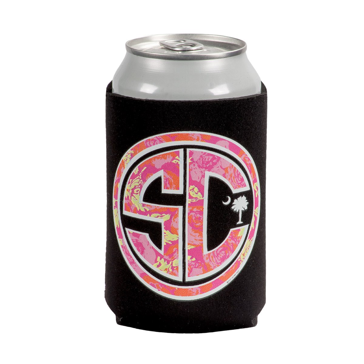 Palmetto Floral Monogram Koozie