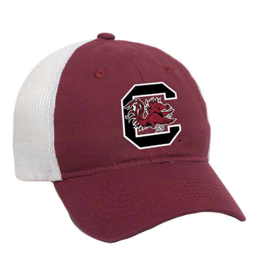 Block C Logo - Unstructured Hat - Burgundy/White