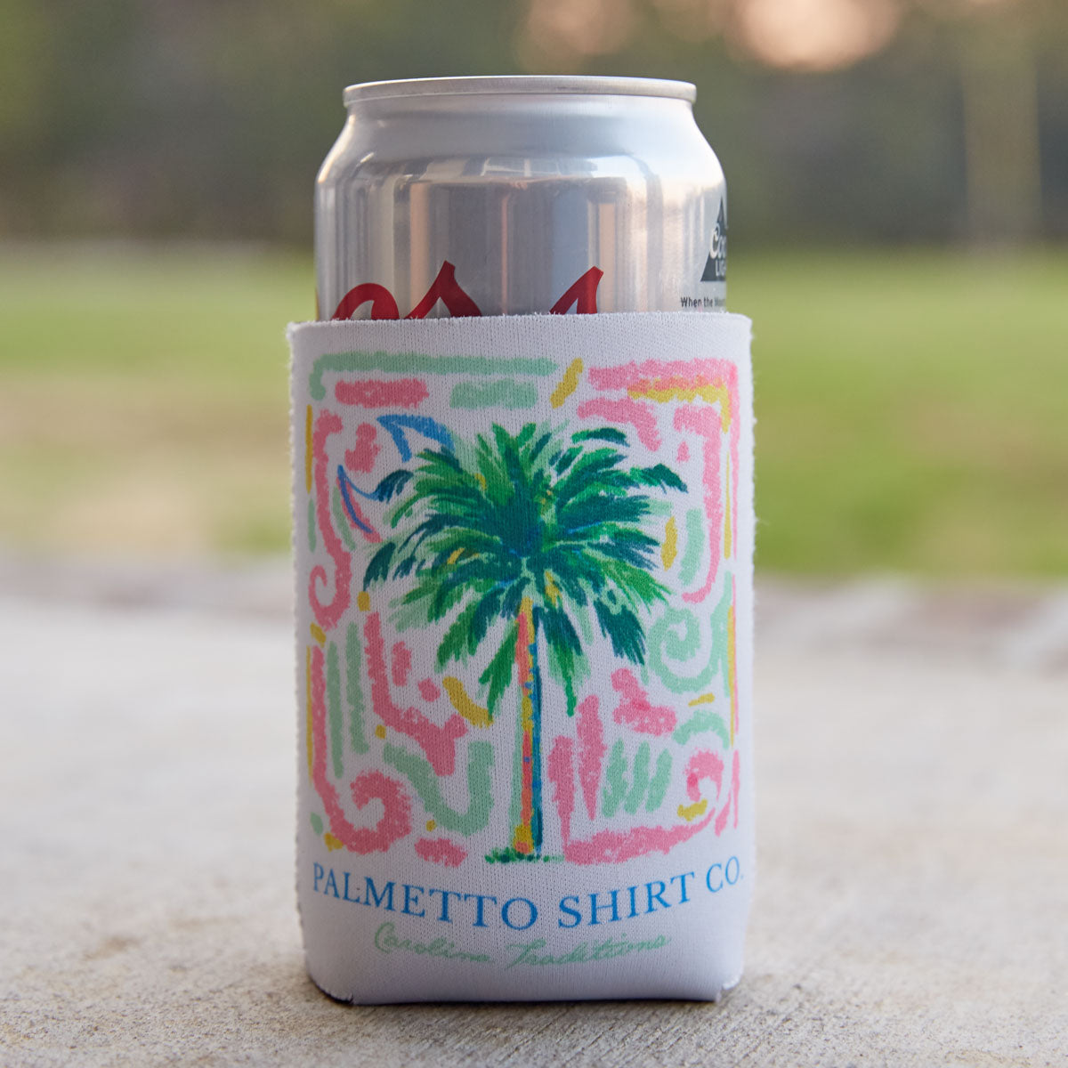 Palmetto Watercolor Reversible Koozie