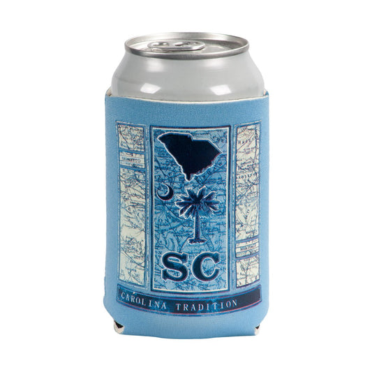 Palmetto Map SC Koozie