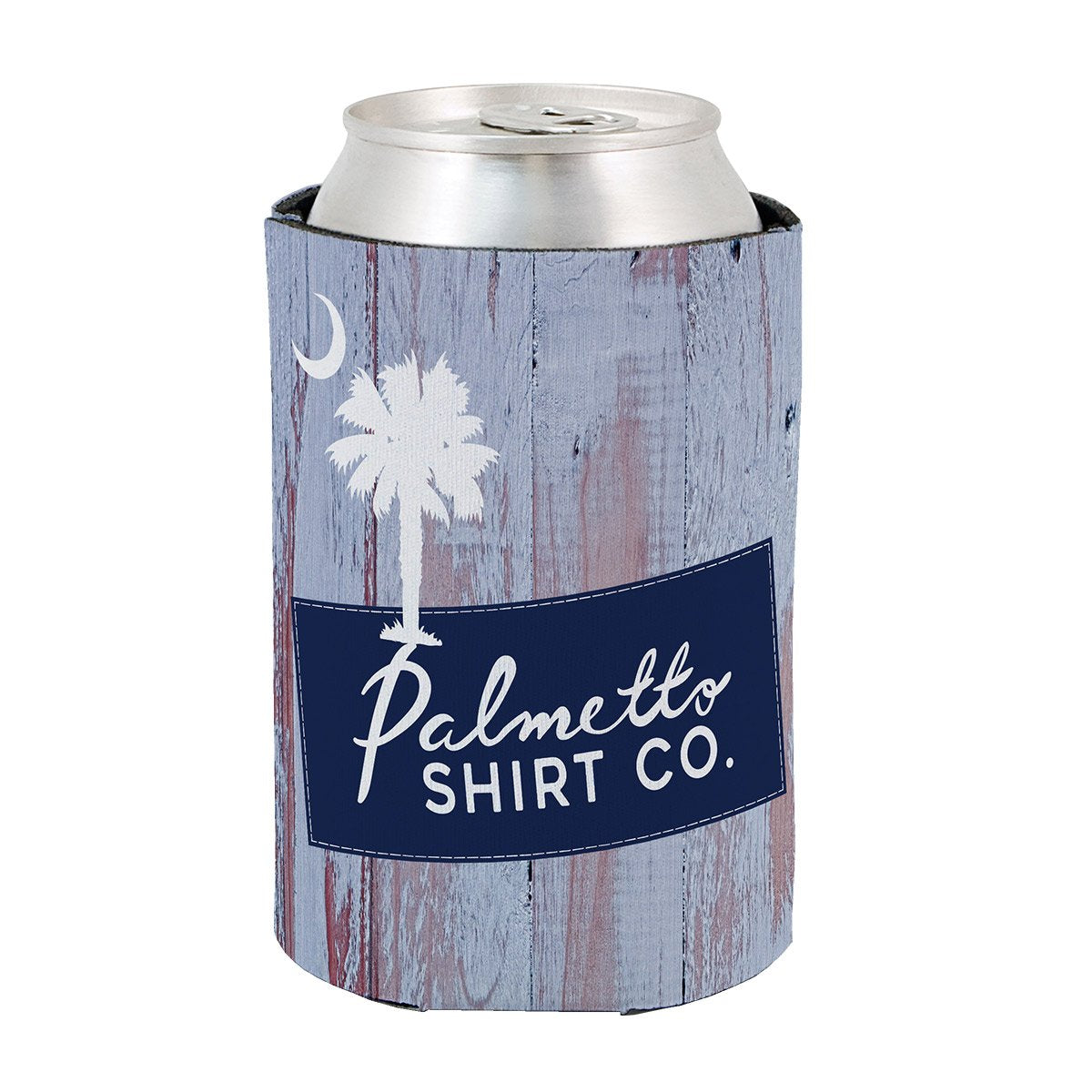 Palmetto Logo on Wood Reversible Koozie